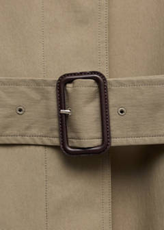 Oversized trench coat with belt — Khaki 10