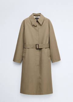 Oversized trench coat with belt — Khaki 8