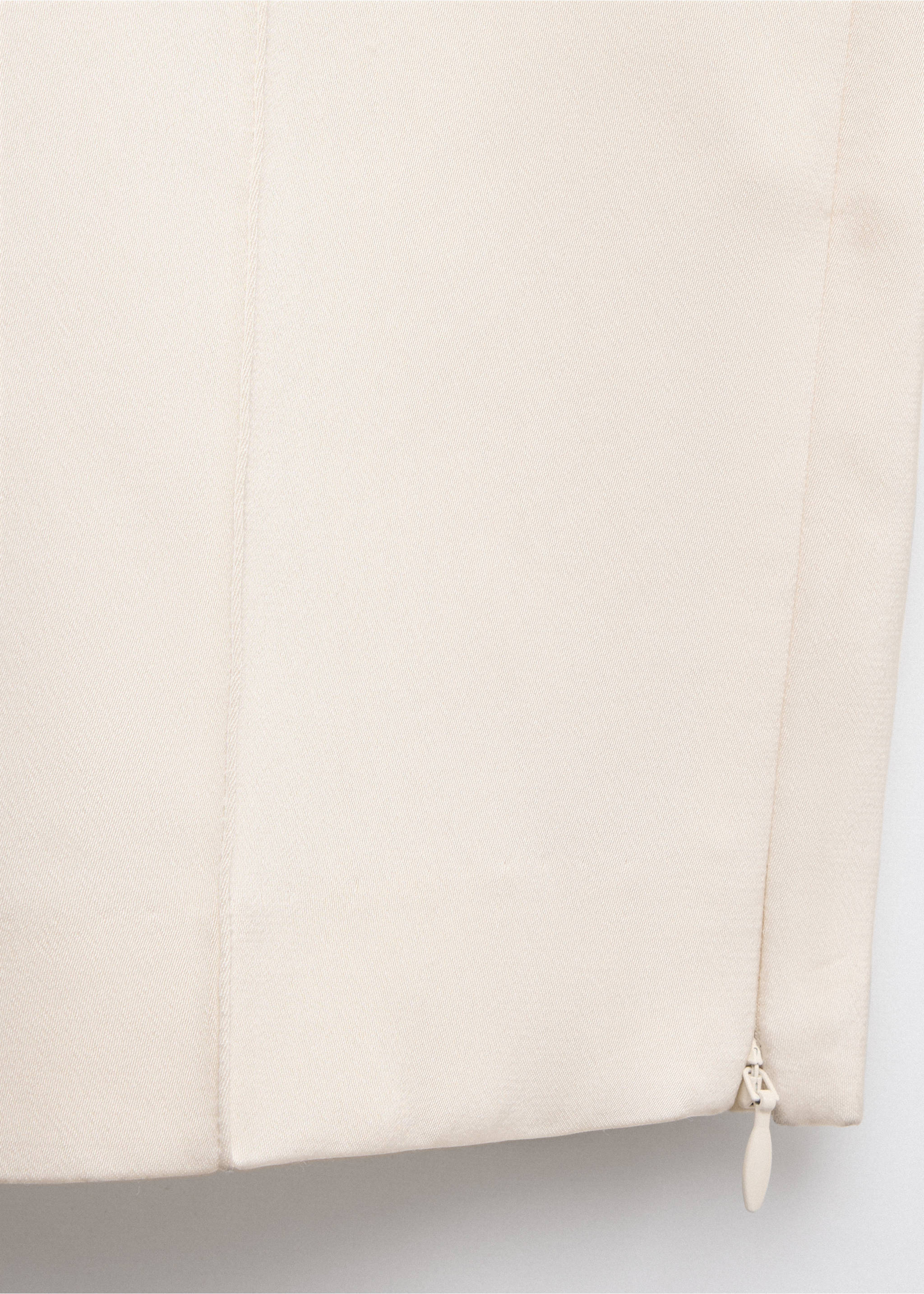 Satin trousers with hem slits - Details of the article 0, Ecru. Ref: 37036364-00.