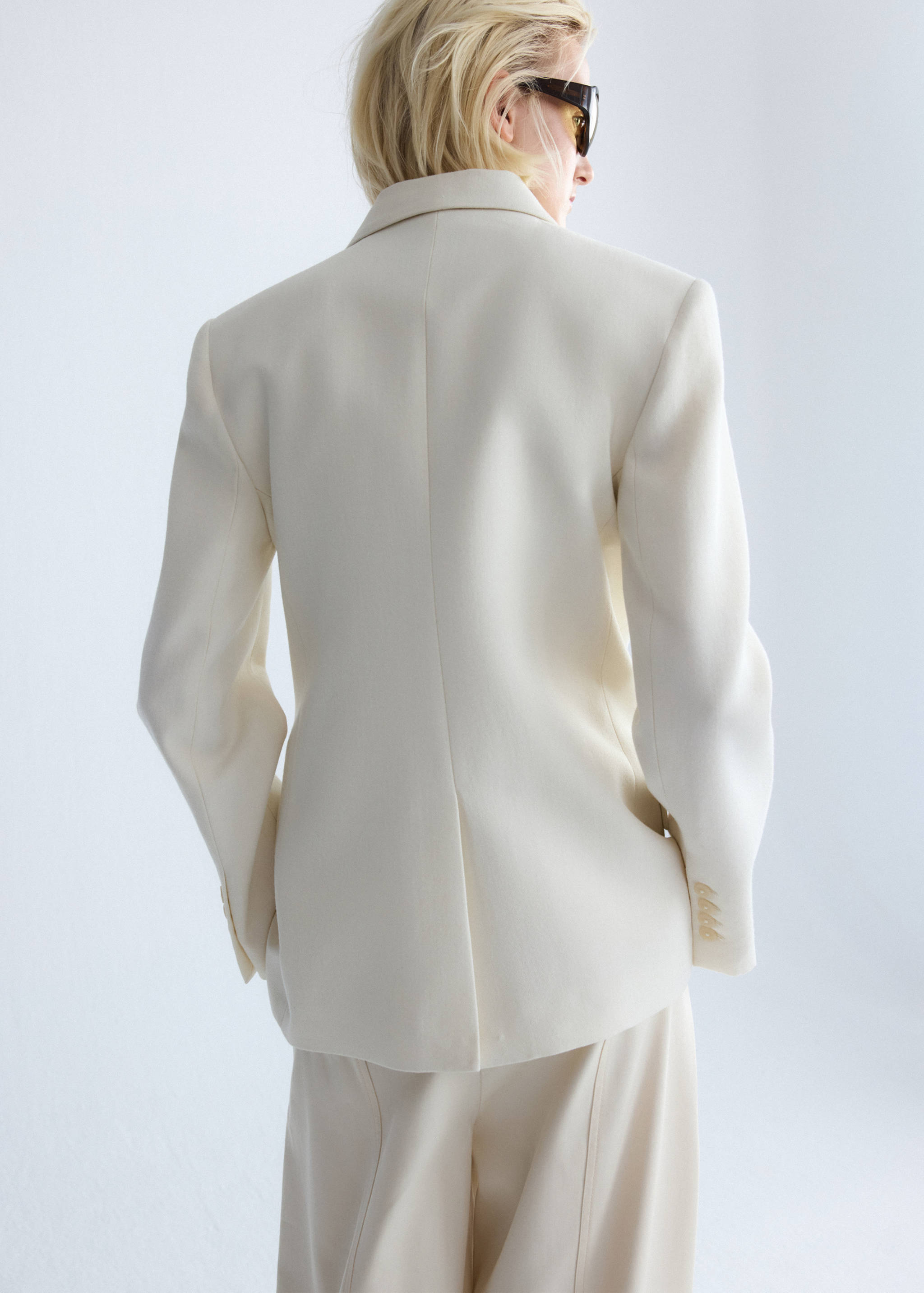 Double-breasted wool blazer - Reverse of the article