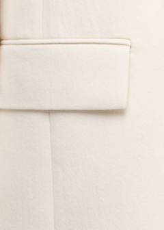 Double-breasted wool blazer — Ecru 9