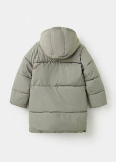 Quilted long coat — Khaki 5