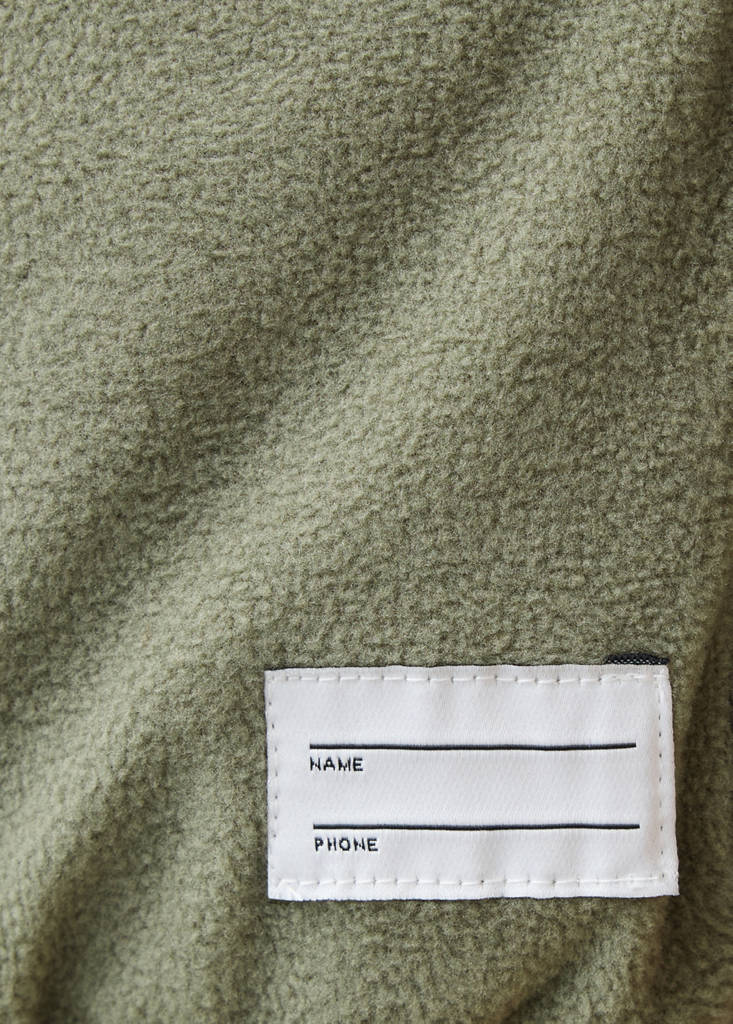 Quilted long coat — Khaki