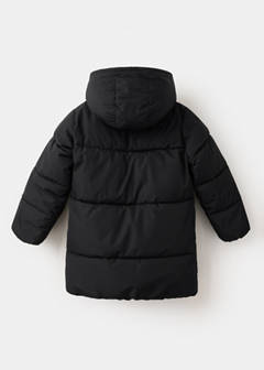 Quilted long coat — Black 5