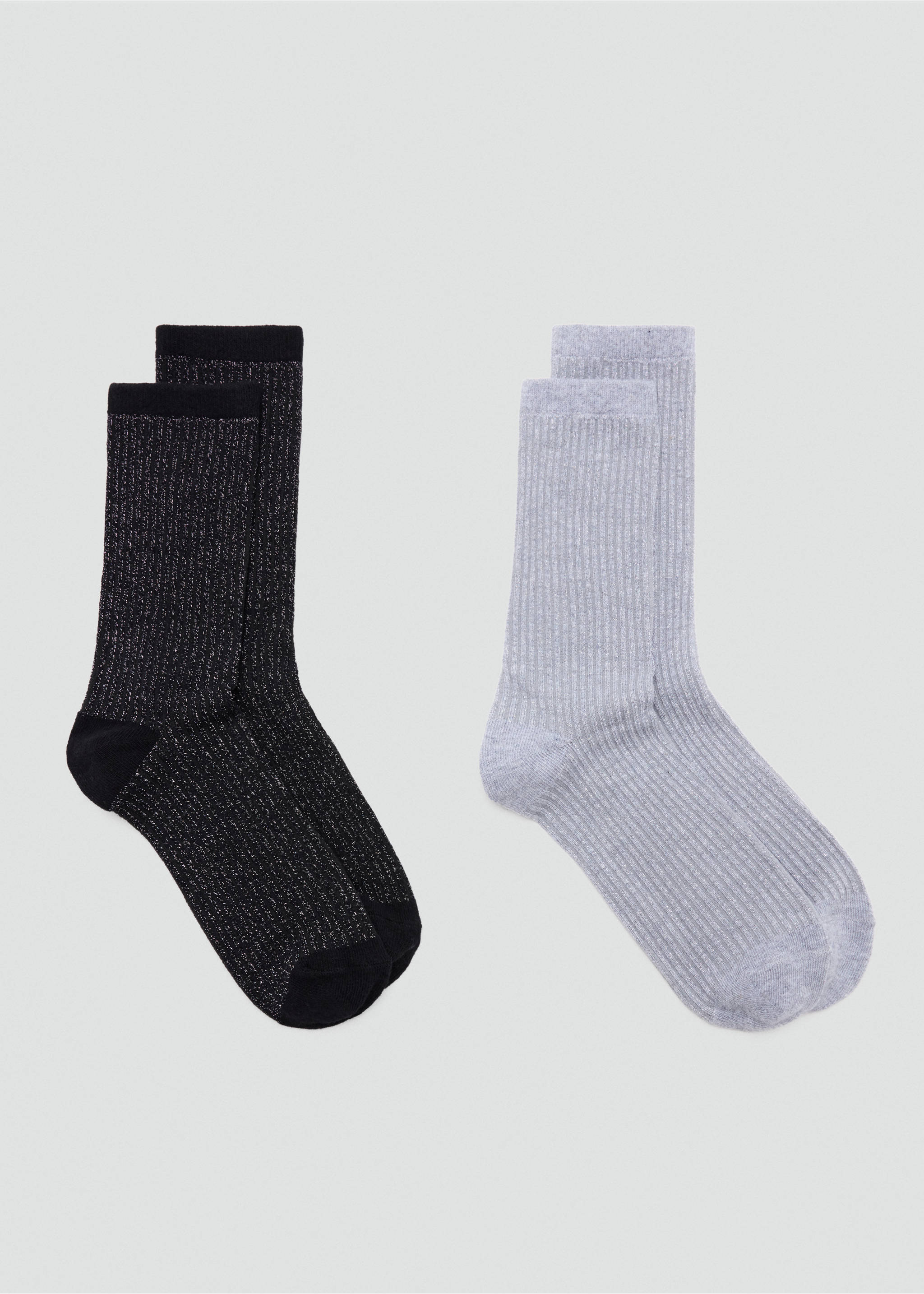 2 pack lurex socks - Article without model, Grey. Ref: 37036723-00.