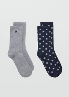 Star ankle socks 2 pack — Dark Navy 1