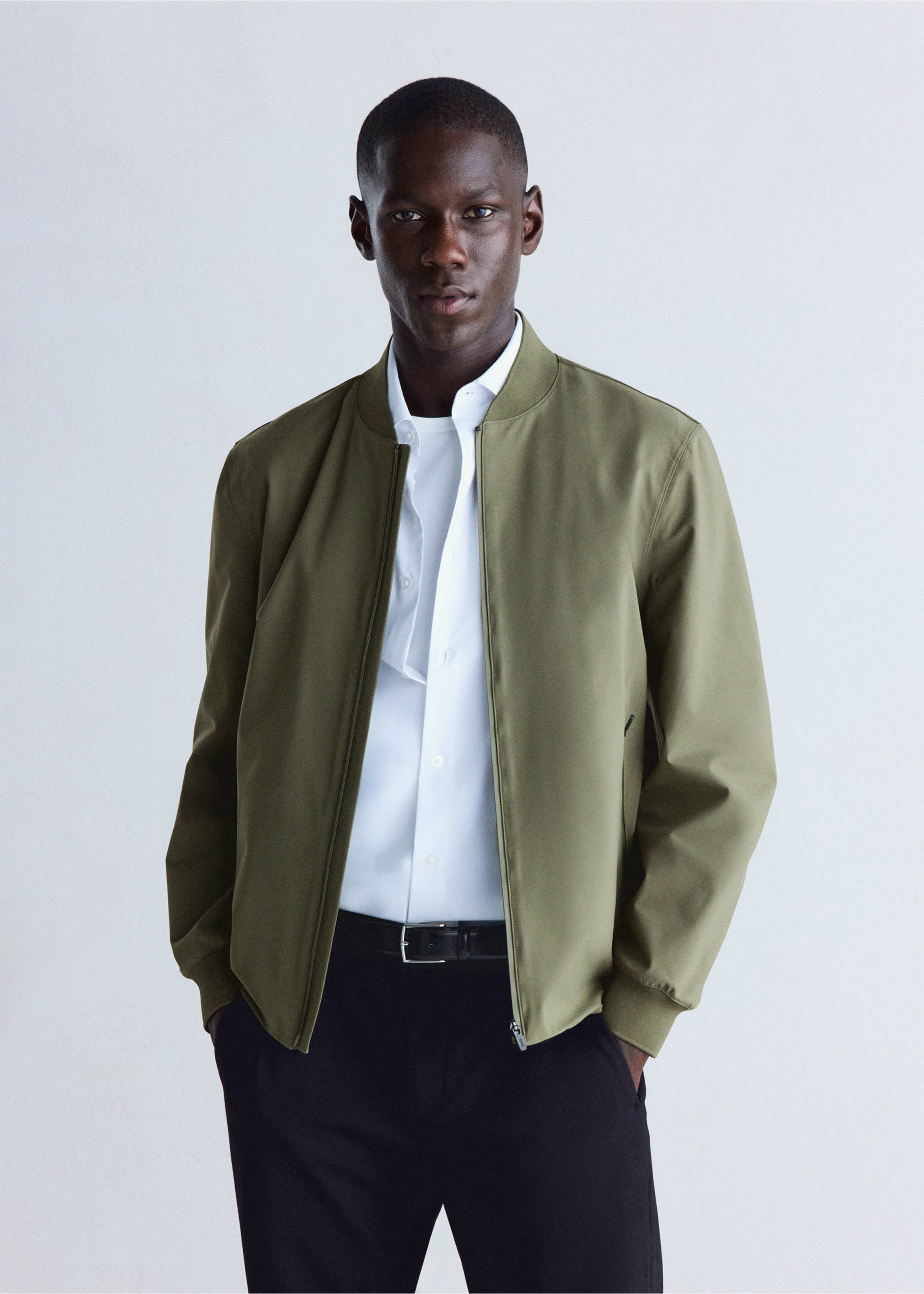 Waterproof, thermoregulating bomber jacket - Medium plane, Khaki. Ref: 37036725-00.