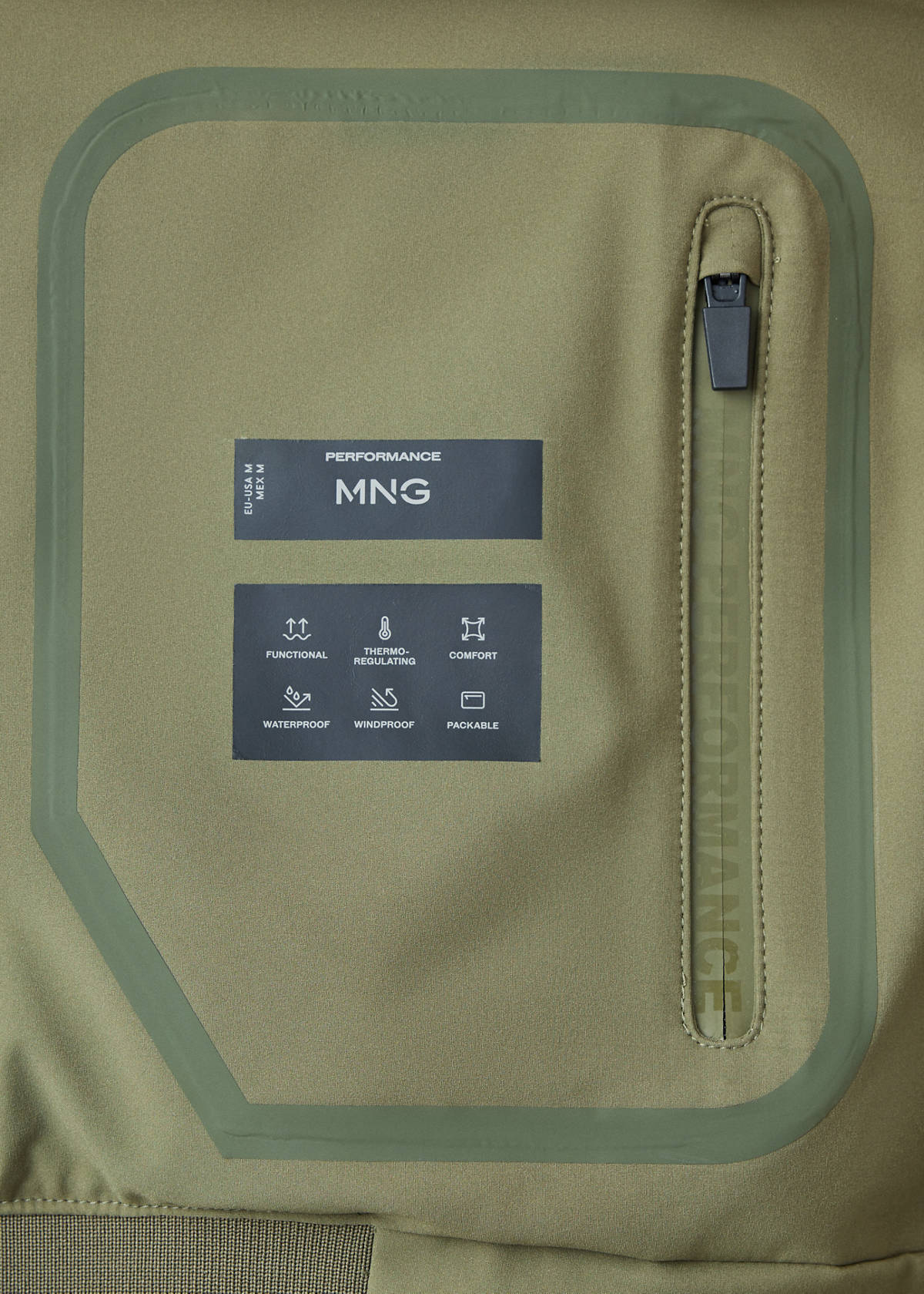 Waterproof, thermoregulating bomber jacket — Khaki