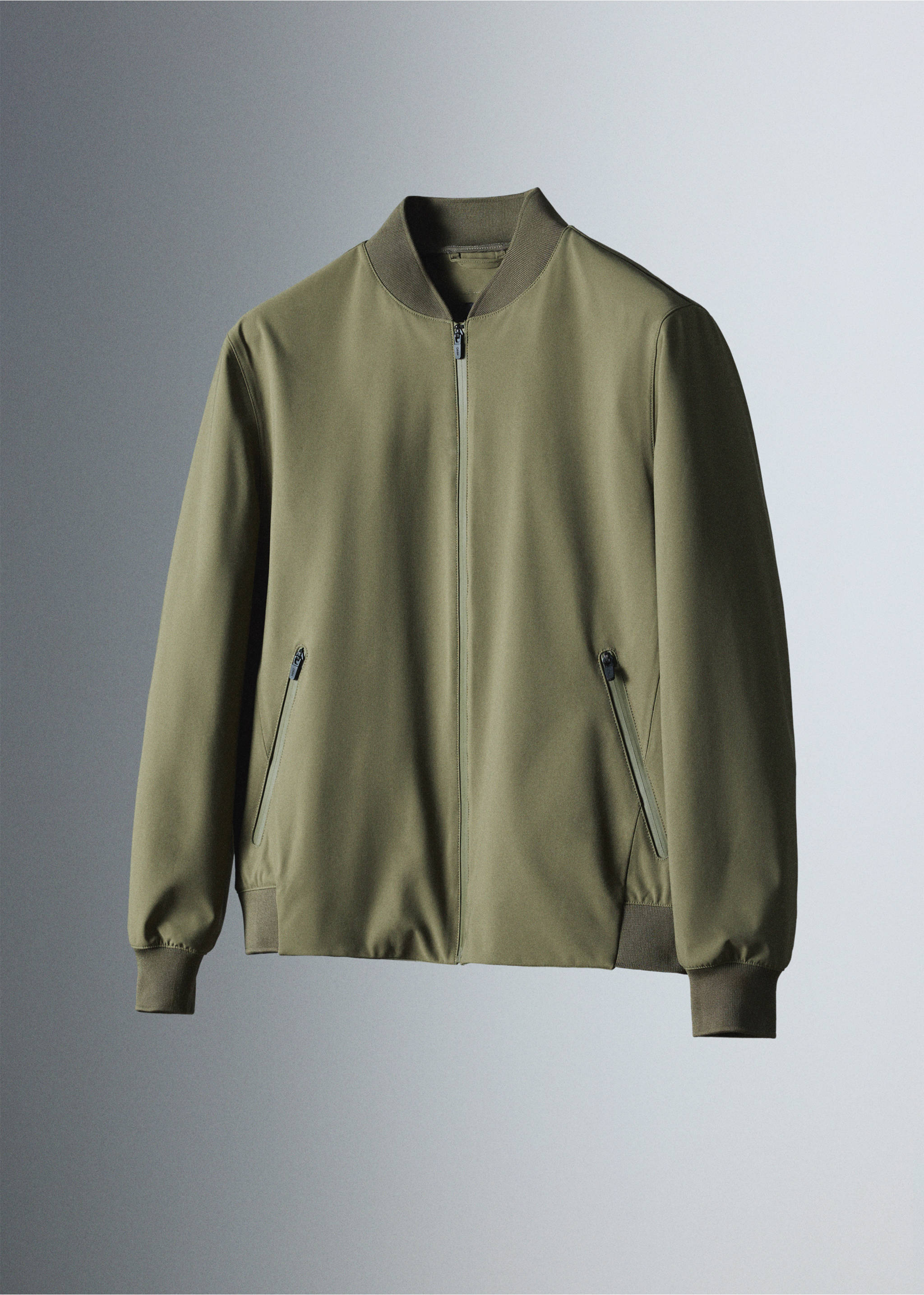 Waterproof, thermoregulating bomber jacket - Details of the article 5, Khaki. Ref: 37036725-00.