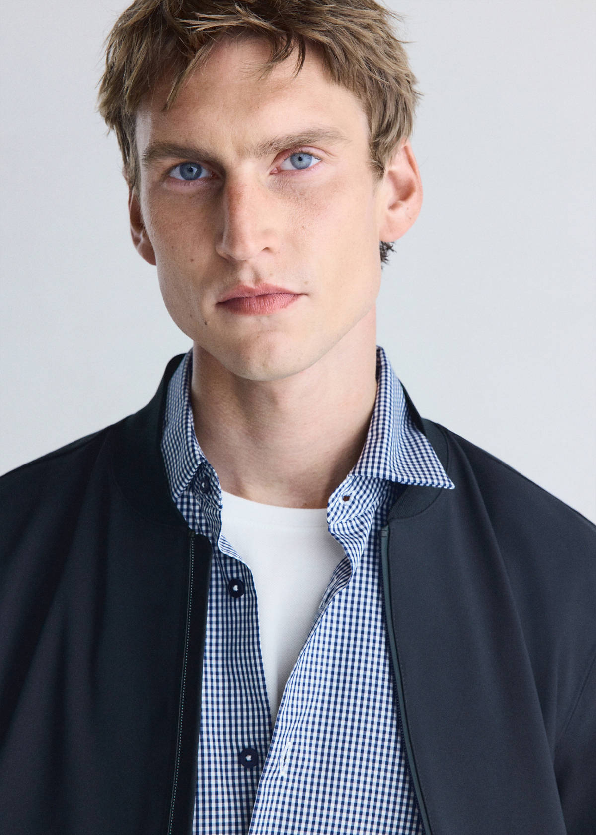 Waterproof, thermoregulating bomber jacket — Night Blue