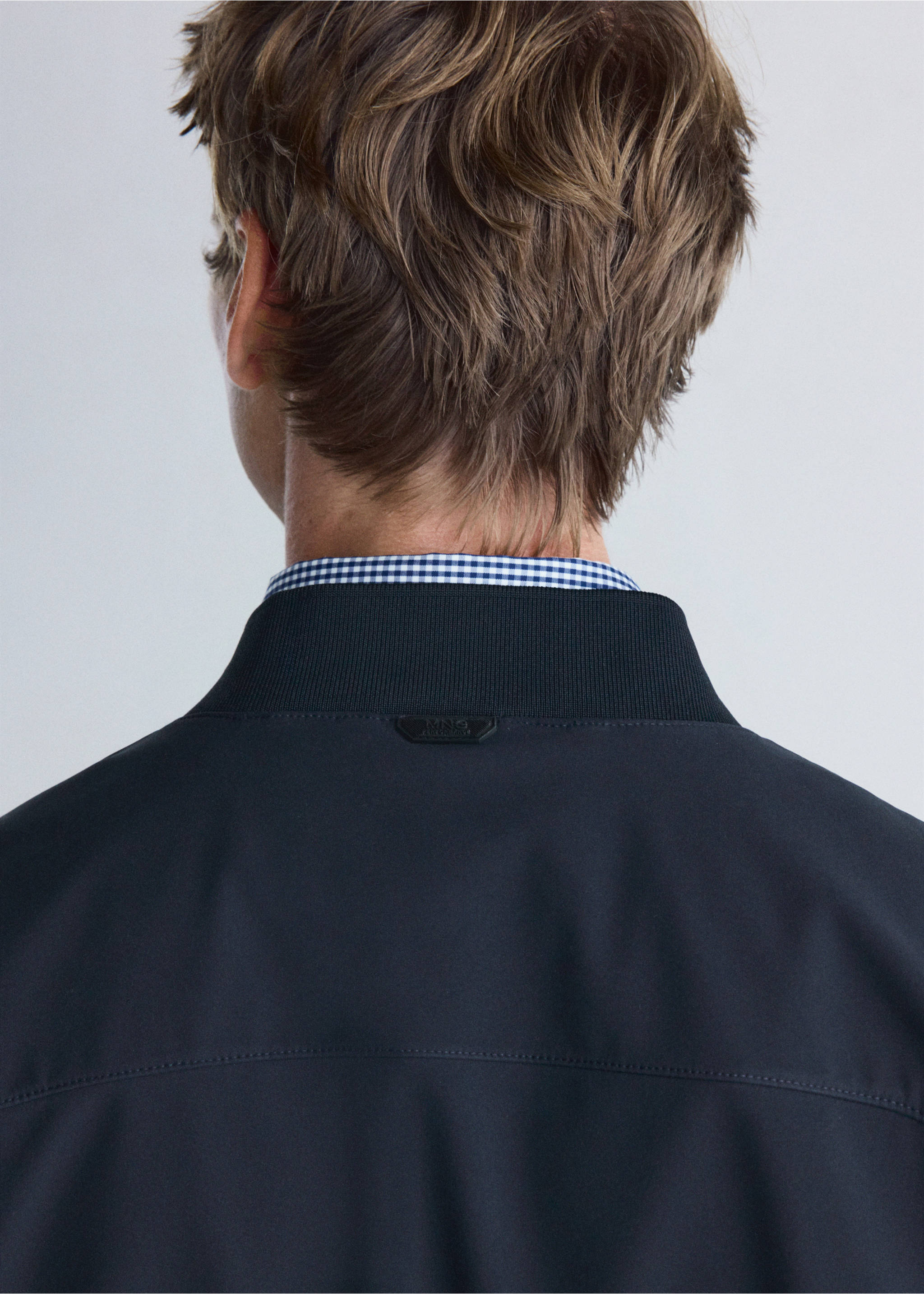 Waterproof, thermoregulating bomber jacket - Details of the article 3, Night Blue. Ref: 37036725-00.