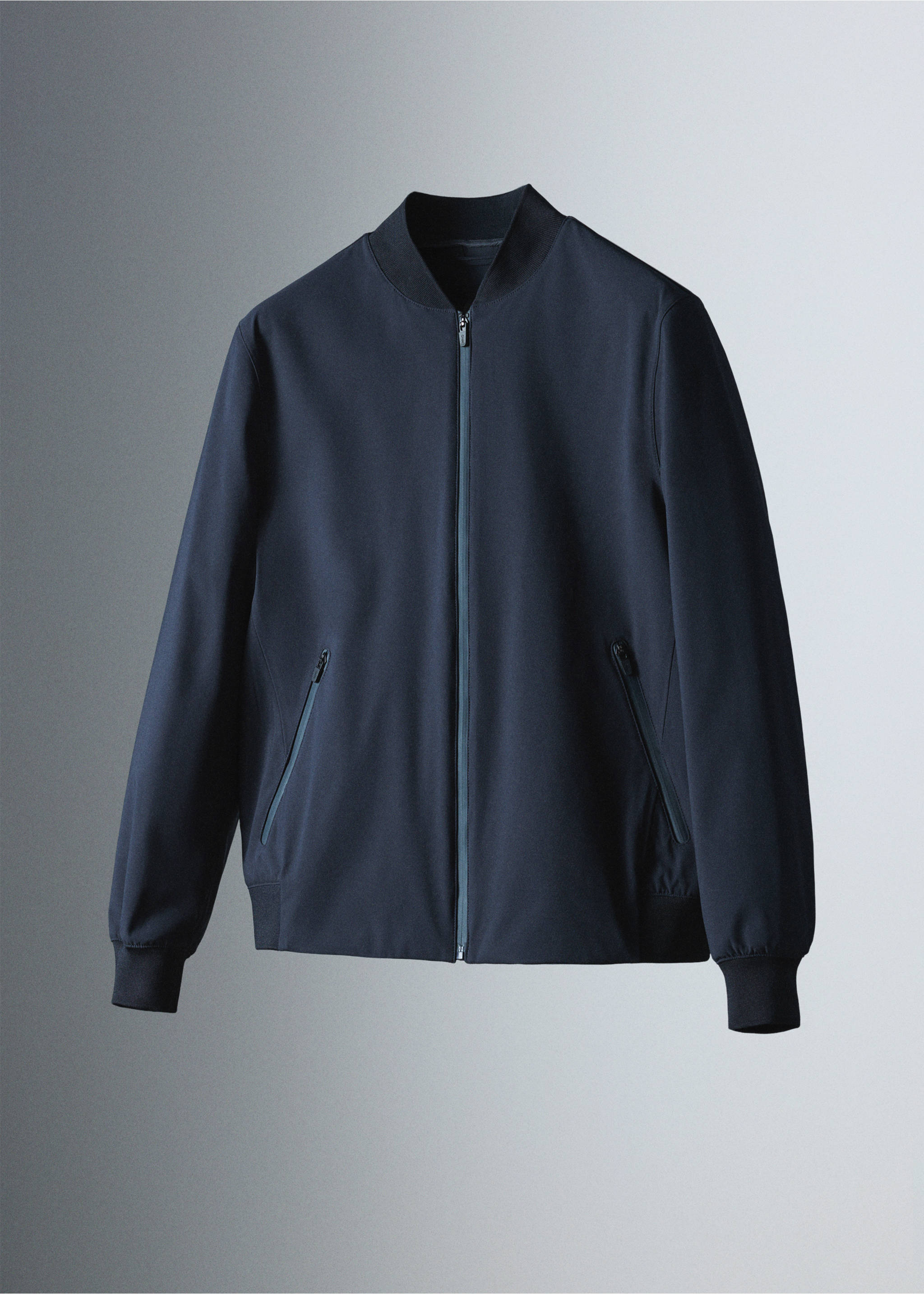 Waterproof, thermoregulating bomber jacket - Details of the article 5, Night Blue. Ref: 37036725-00.
