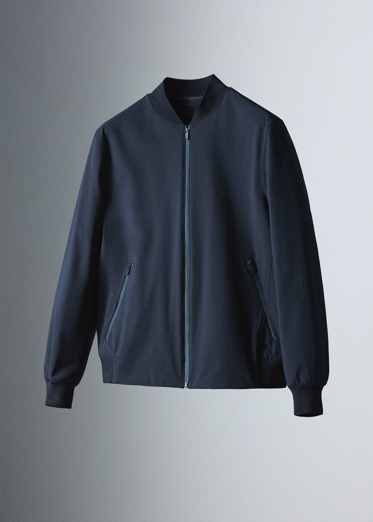 Waterproof, thermoregulating bomber jacket — Night Blue