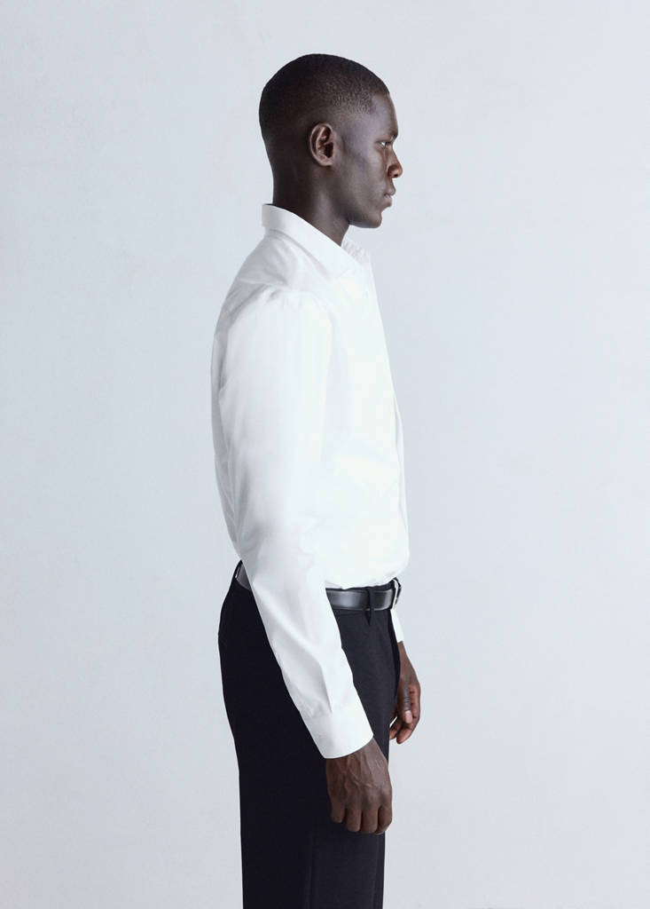 Comfort stretch non-iron cotton shirt - thumbnail 6