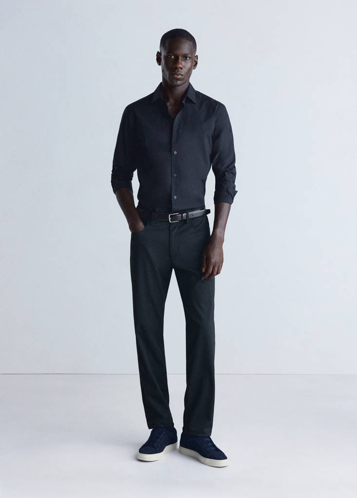 Comfort stretch non-iron cotton shirt - thumbnail 8