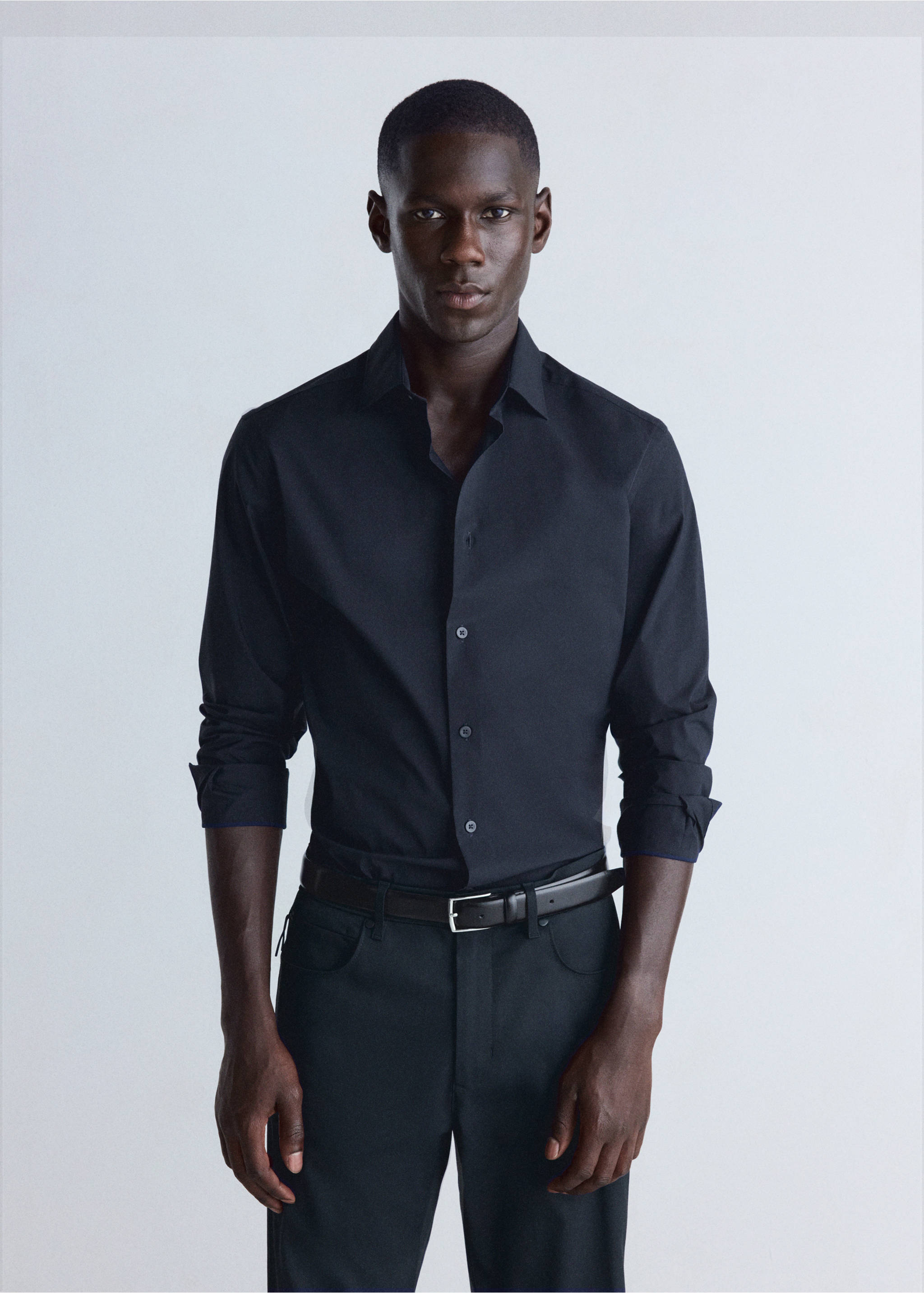 Shirt palmar - Medium plane, Navy. Ref: 37036727-00.