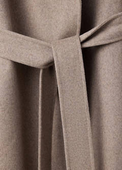Handmade wool coat with belt — Medium Brown 9