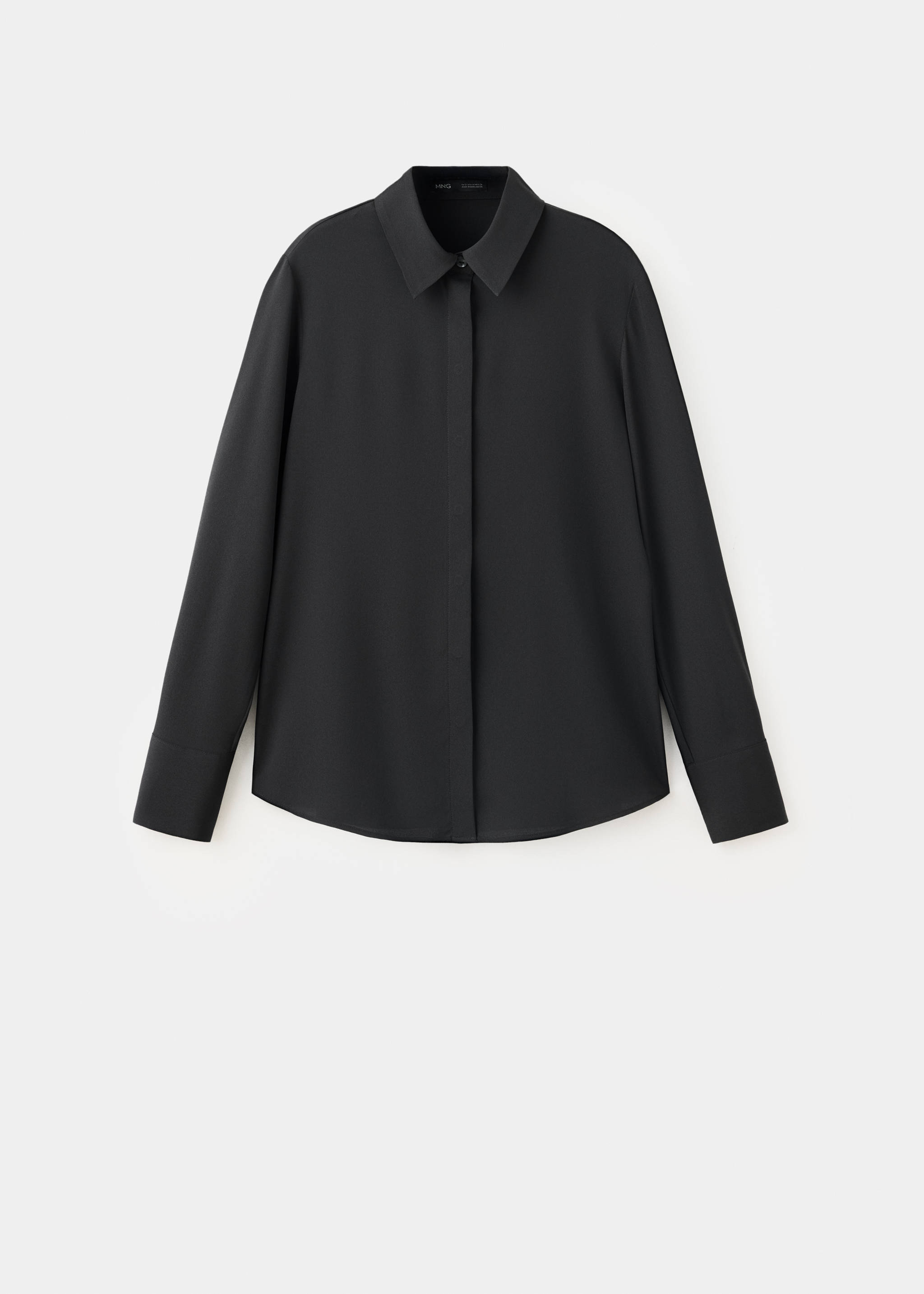 Satin shirt with concealed placket - Article without model