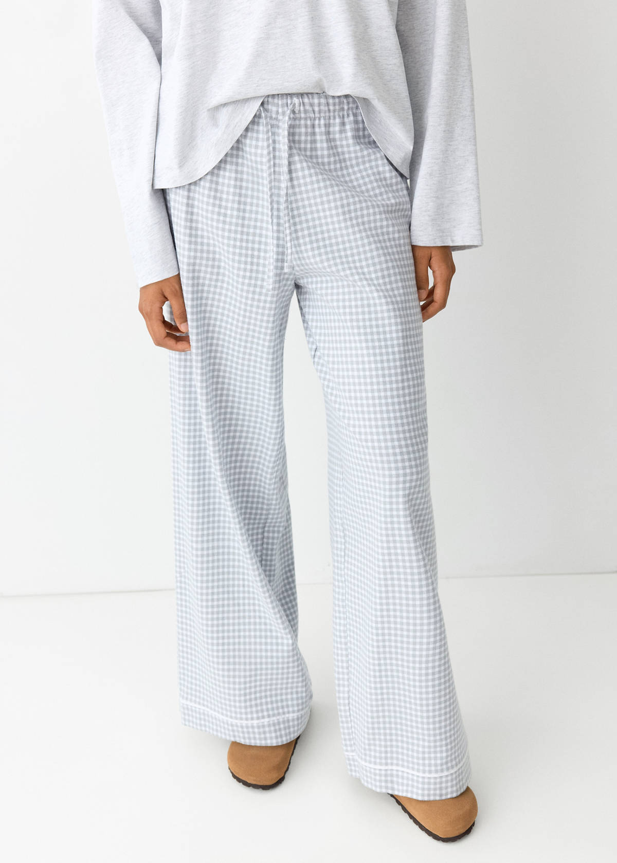 Gingham pyjamas — Light Heather Grey