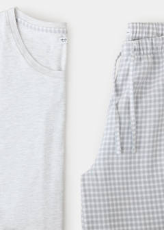 Gingham pyjamas — Light Heather Grey 8