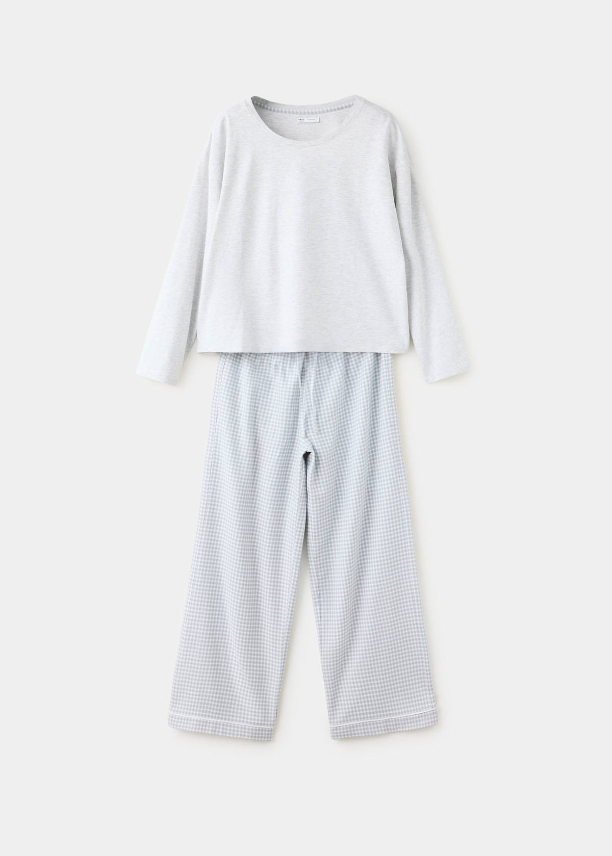Gingham pyjamas — Light Heather Grey