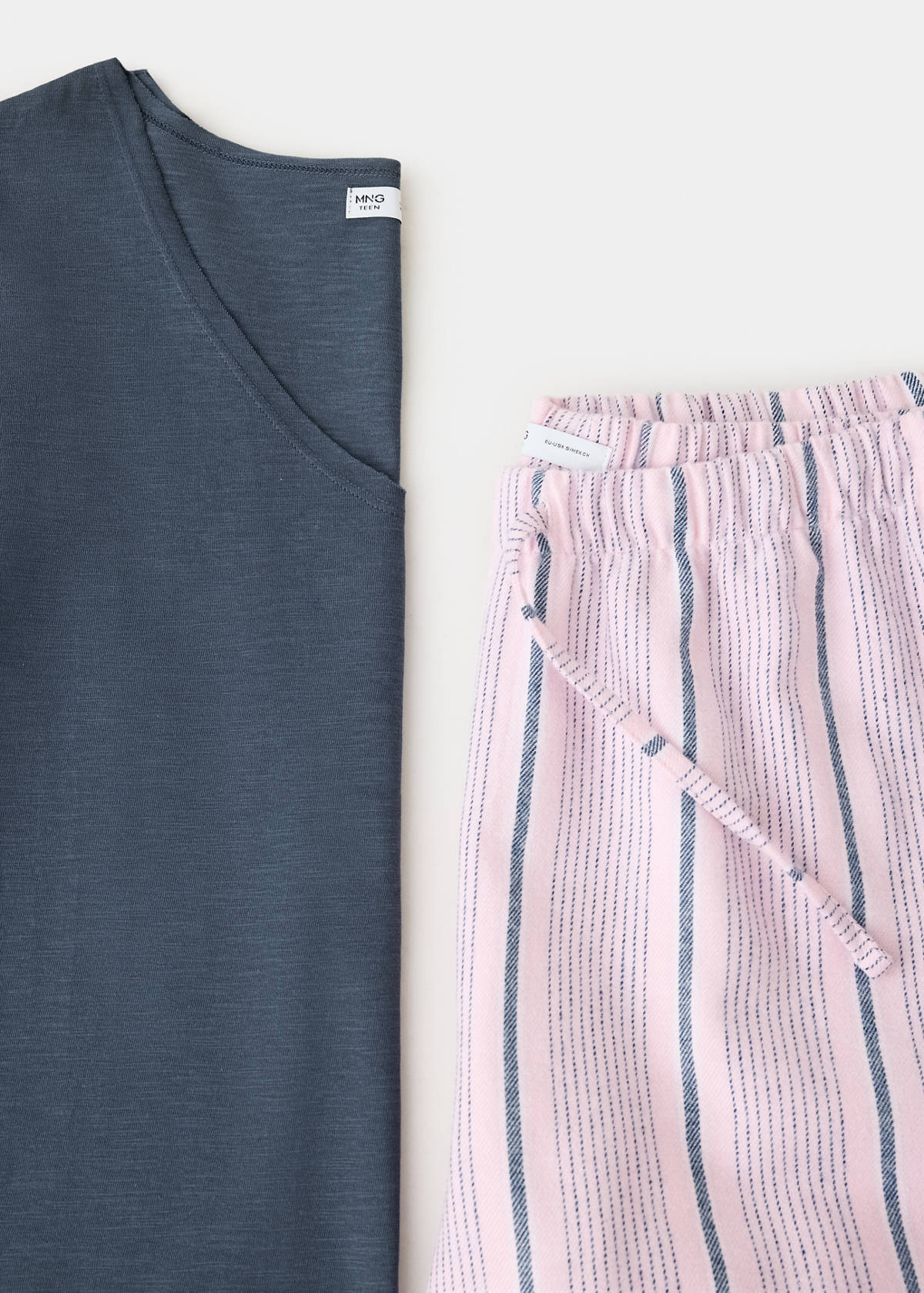 Striped cotton pyjamas — Pink