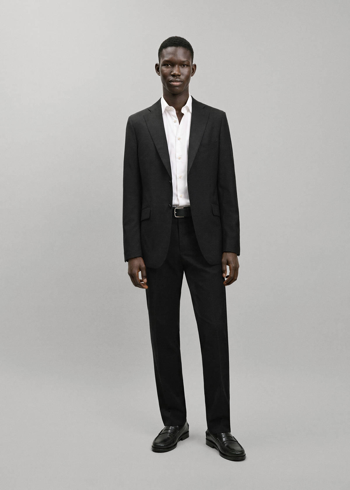 Straight jacket with flap pockets — Black