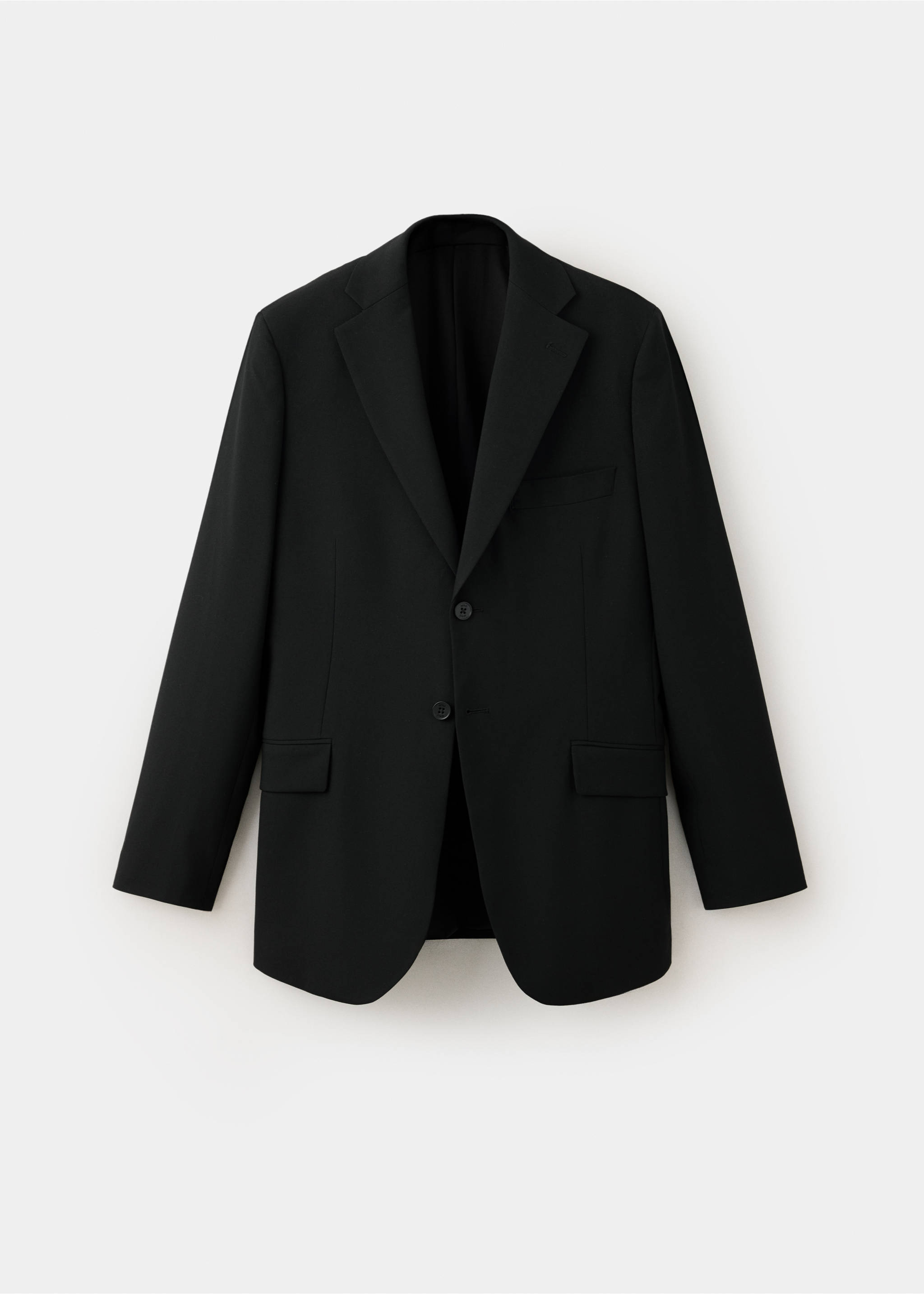 Straight jacket with flap pockets - Article without model, Black. Ref: 37036737-00.