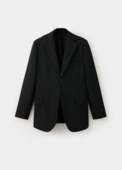 Straight jacket with flap pockets — Black 4