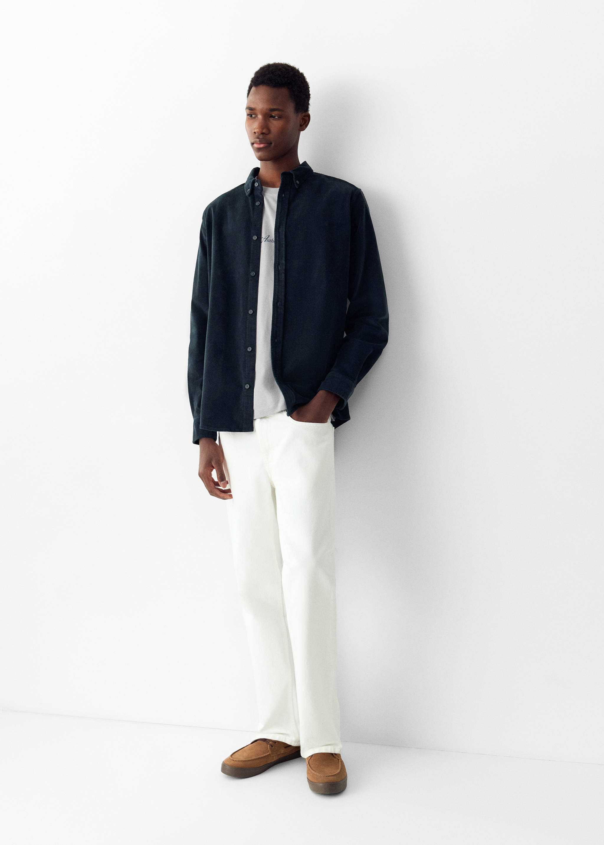 Chemise en velours côtelé et coton - Plan général