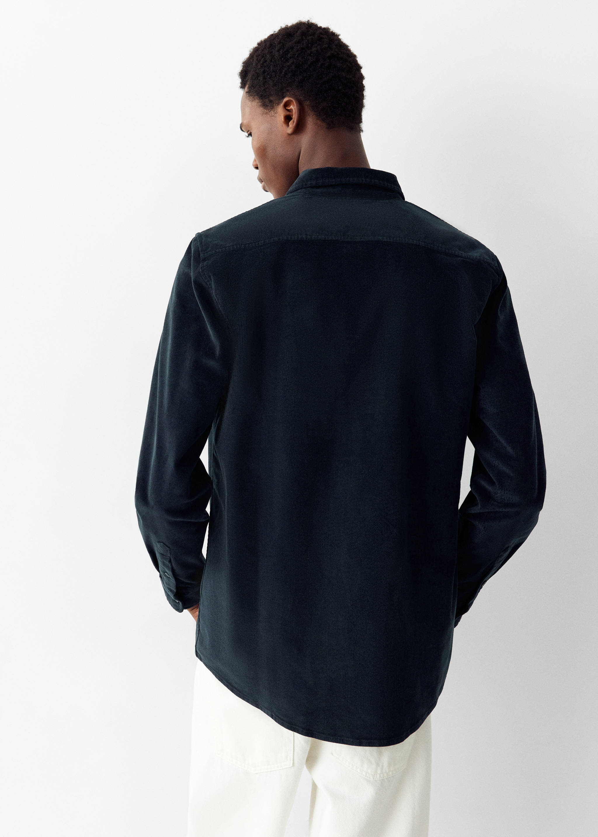 Chemise en velours côtelé et coton - Verso de l’article