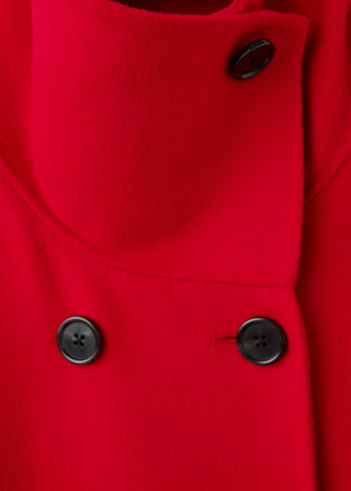 Woollen coat with belt — Red