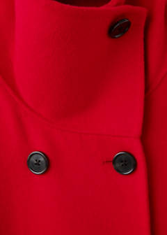 Woollen coat with belt — Red 8