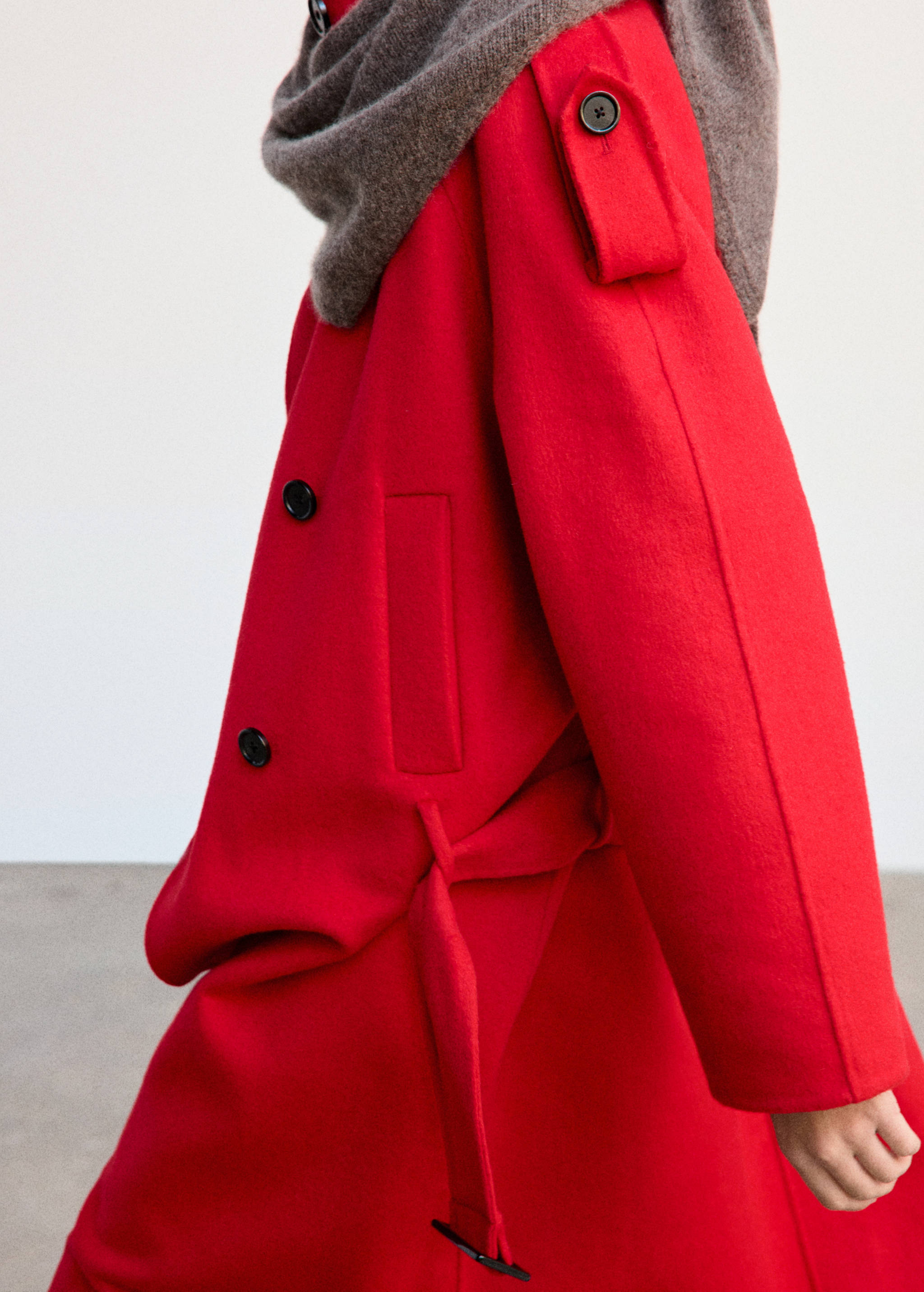 Manteau laine ceinture - Détail de l'article 4
