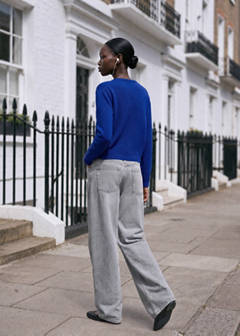Wrap sweater with slit detail — Vibrant blue 3