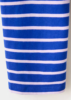 Striped cotton T-shirt — Blue 6