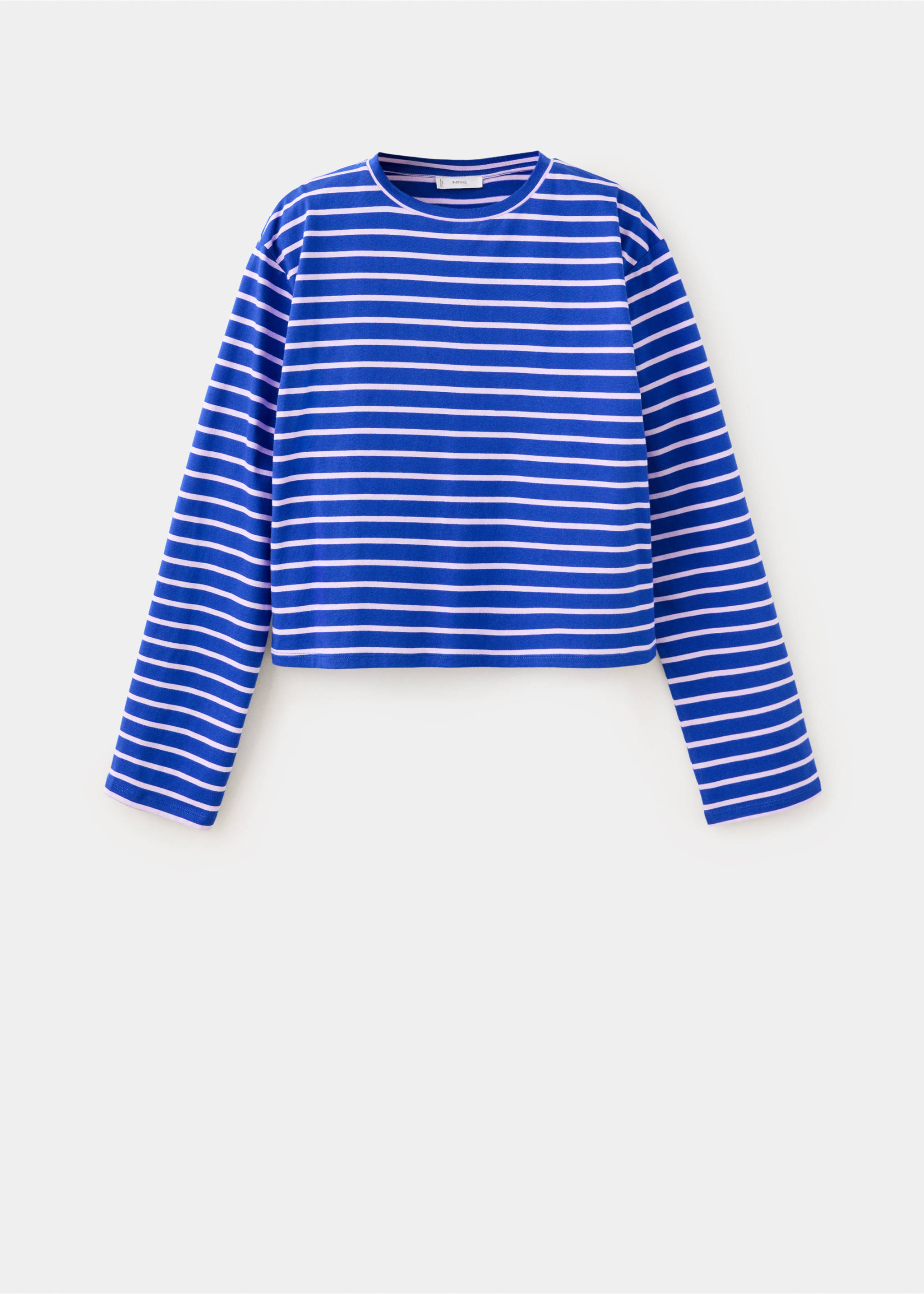 T-shirt coton à rayures - Article sans modèle, Bleu. Ref: 37036742-00.