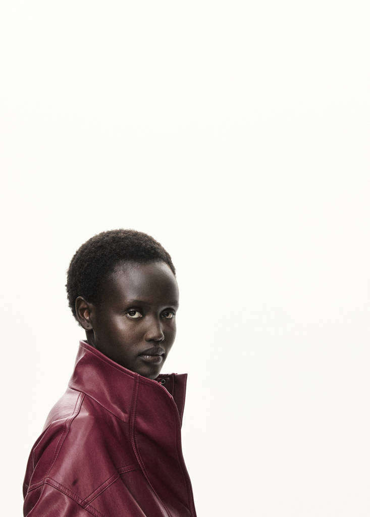 Oversized belted jacket — Red