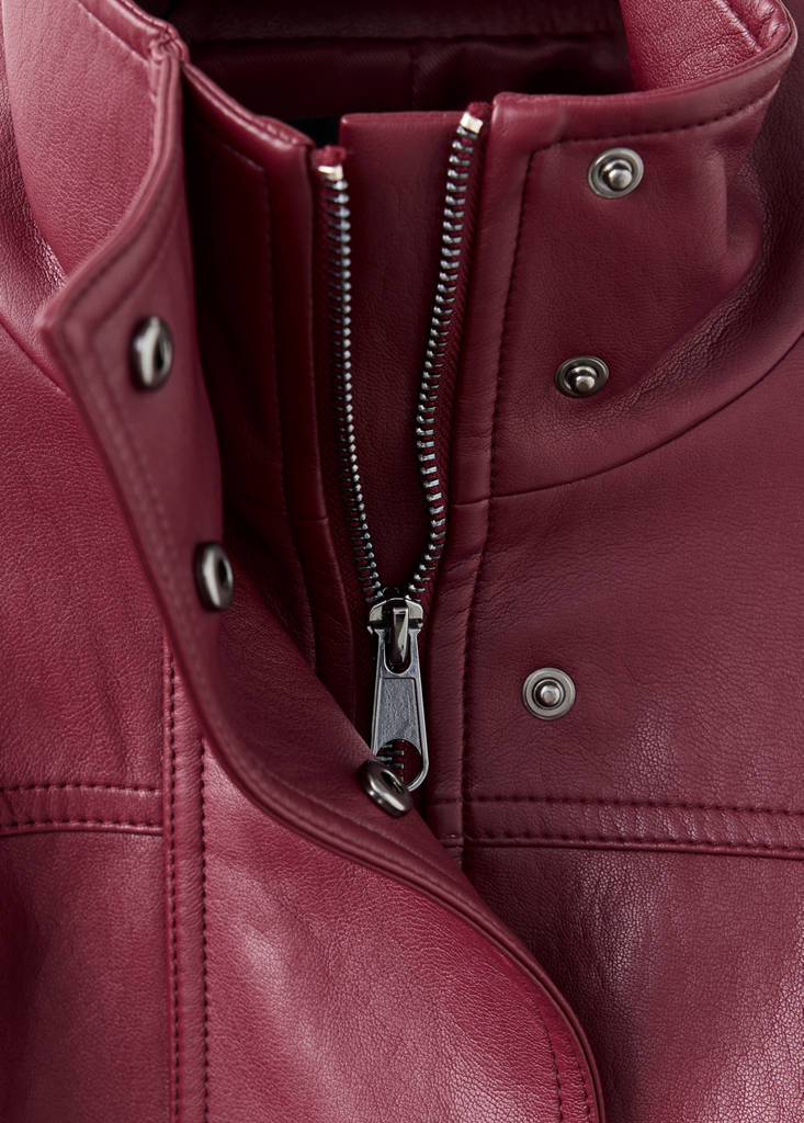 Oversized belted jacket — Red