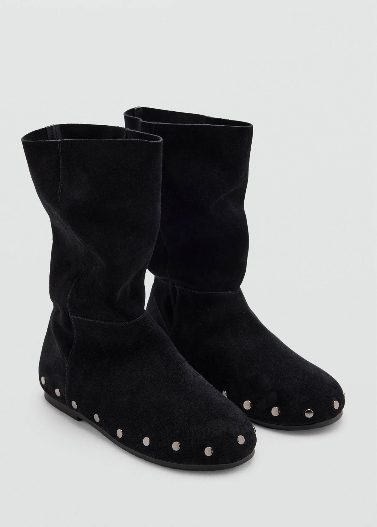 Studded leather boots — Black