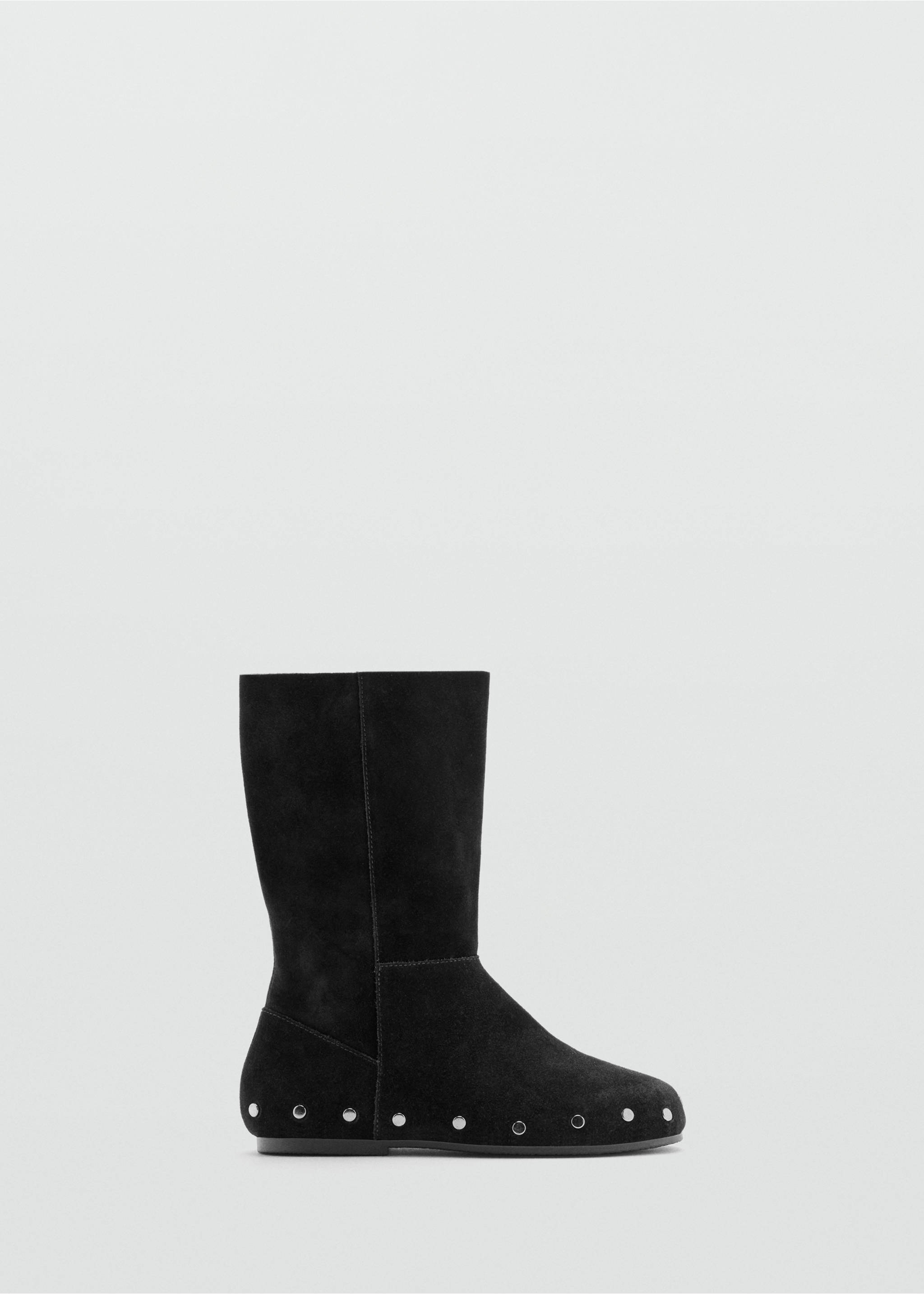 Bota pell tatxes - Article sense model, Negre. Ref: 37036744-00.