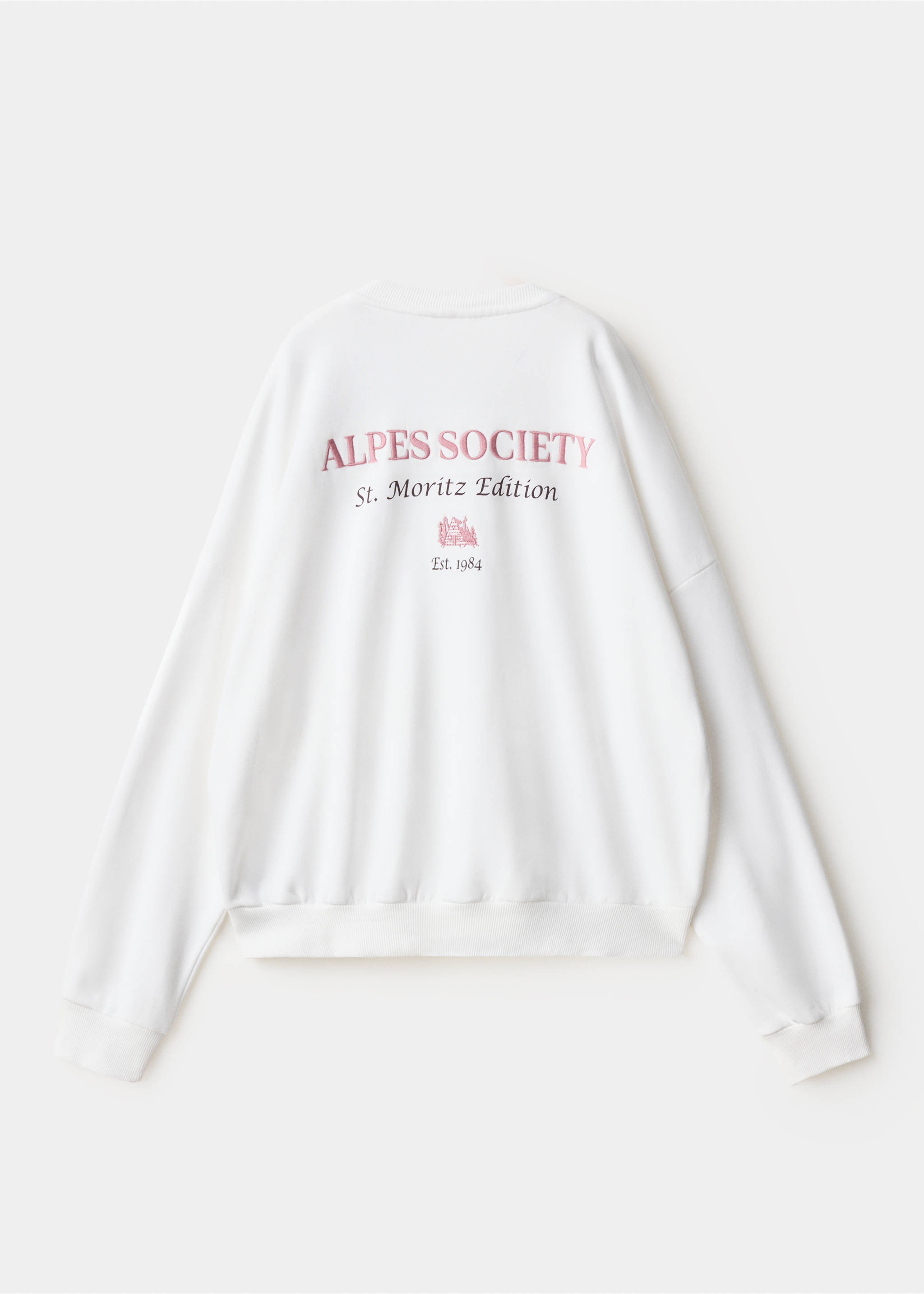Hoodie with embroidery detail - Reverse of the article, Off White. Ref: 37036746-00.
