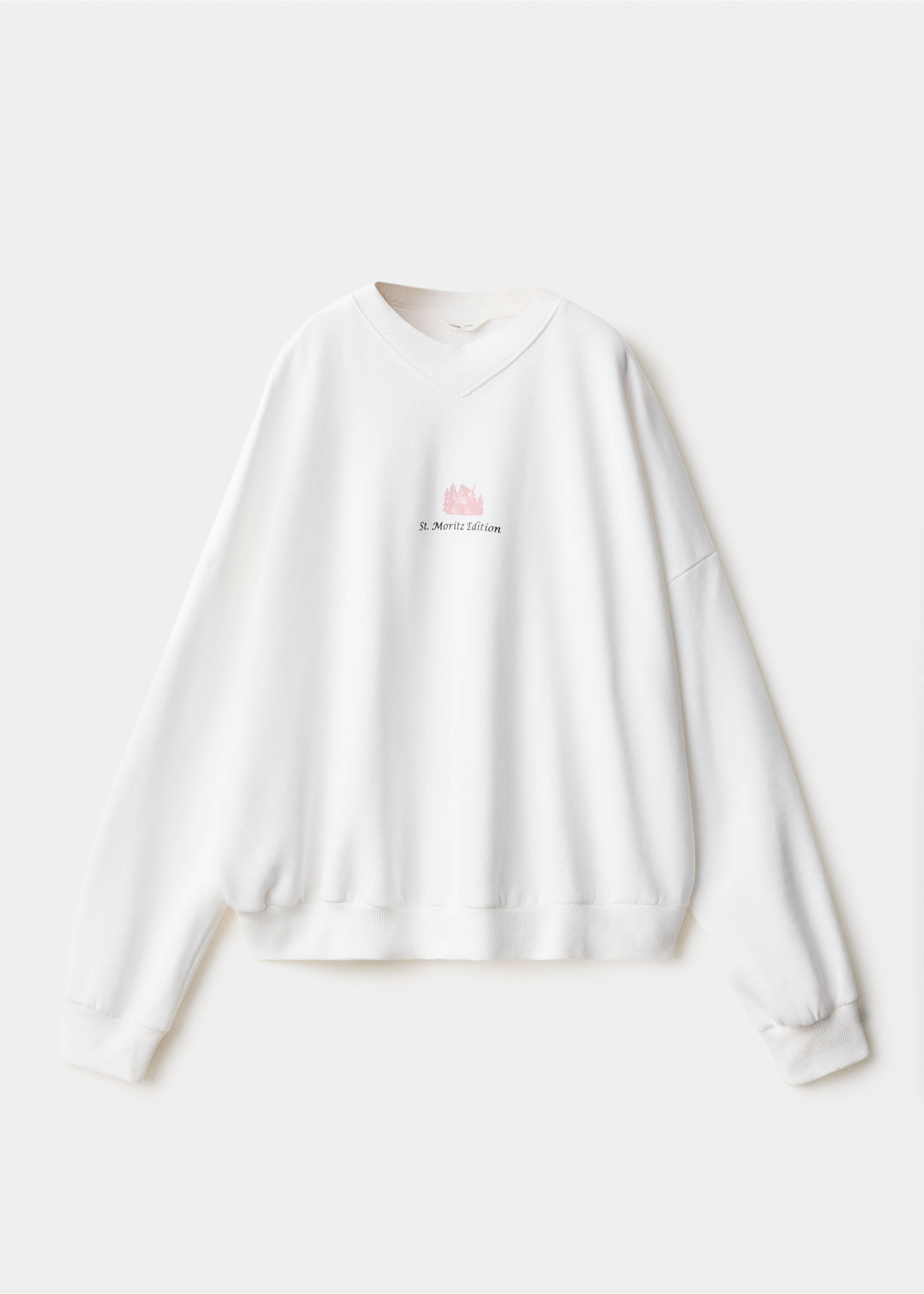 Hoodie with embroidery detail - Article without model, Off White. Ref: 37036746-00.