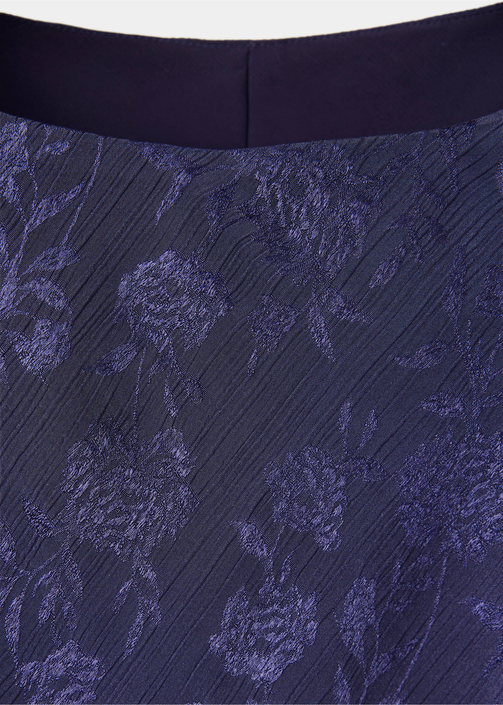 Floral jacquard midi dress - Details of the article 8, Blue. Ref: 37037116-00.