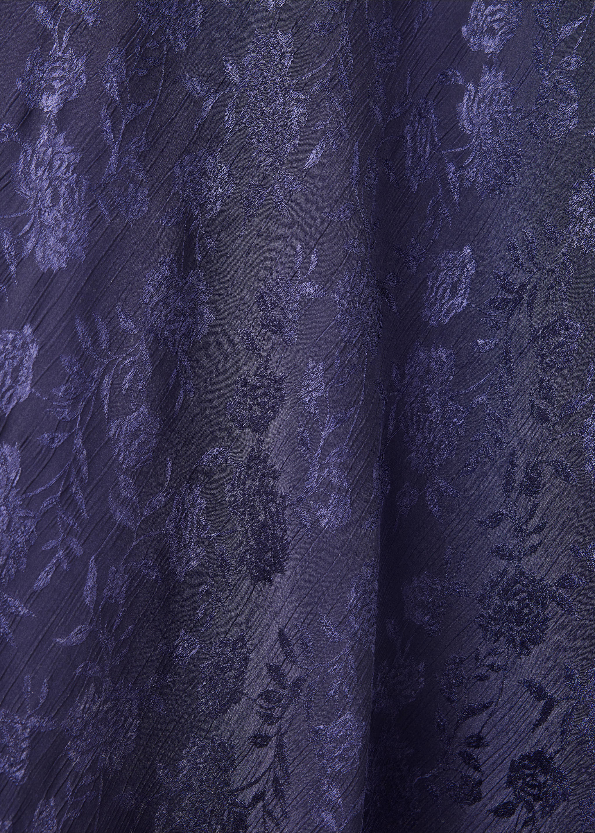 Floral jacquard midi dress - Details of the article 0, Blue. Ref: 37037116-00.