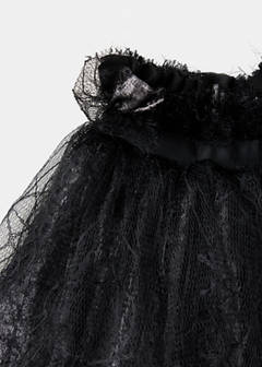 Halloween spider-web tulle cape — Black 5