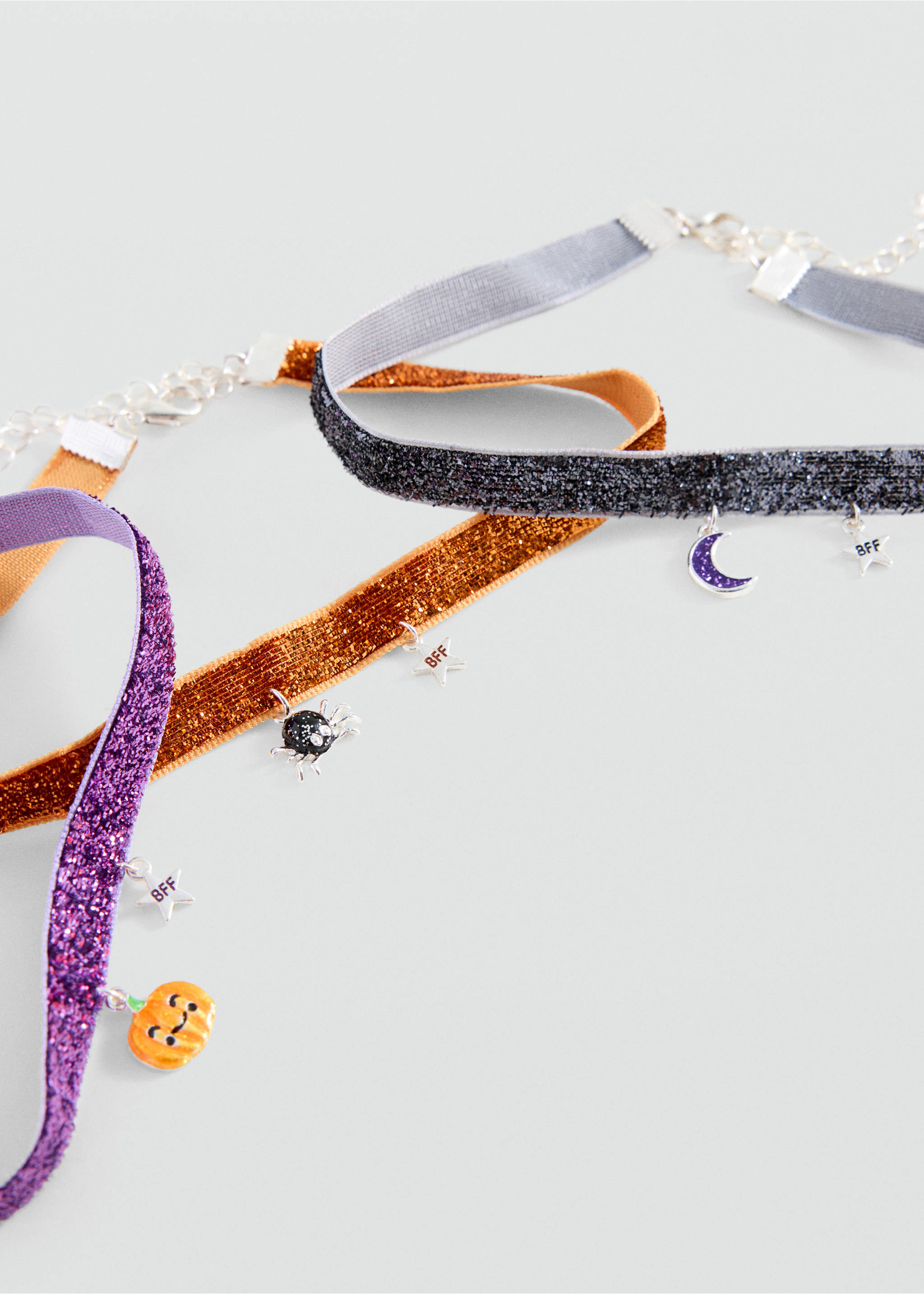 Pack of 3 Halloween chokers - Medium plane, Lilac. Ref: 37037124-00.