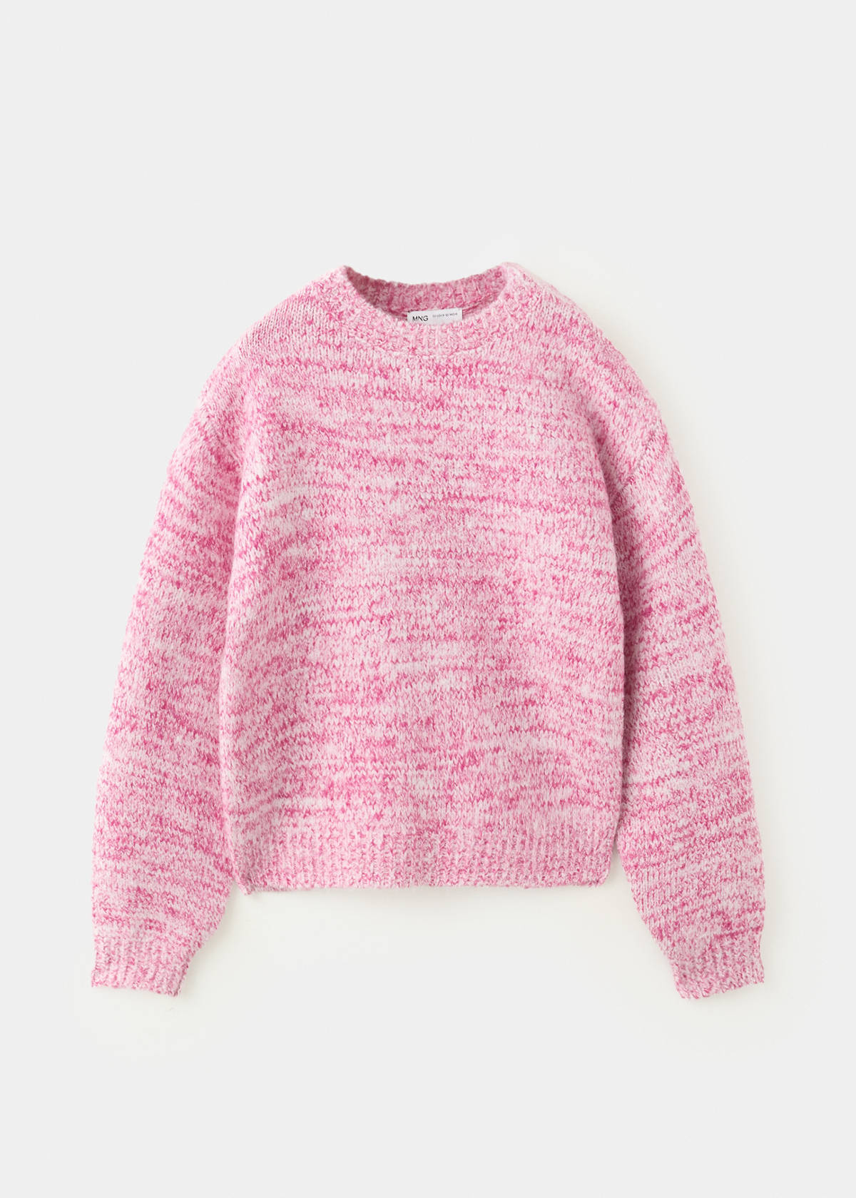 Marbled knitted sweater — Pink