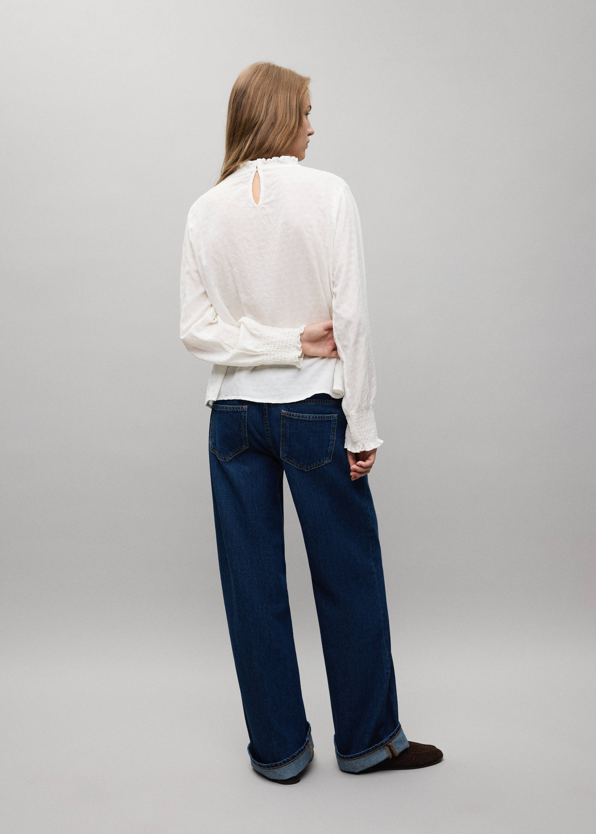 Cotton honeycomb blouse - Reverse of the article