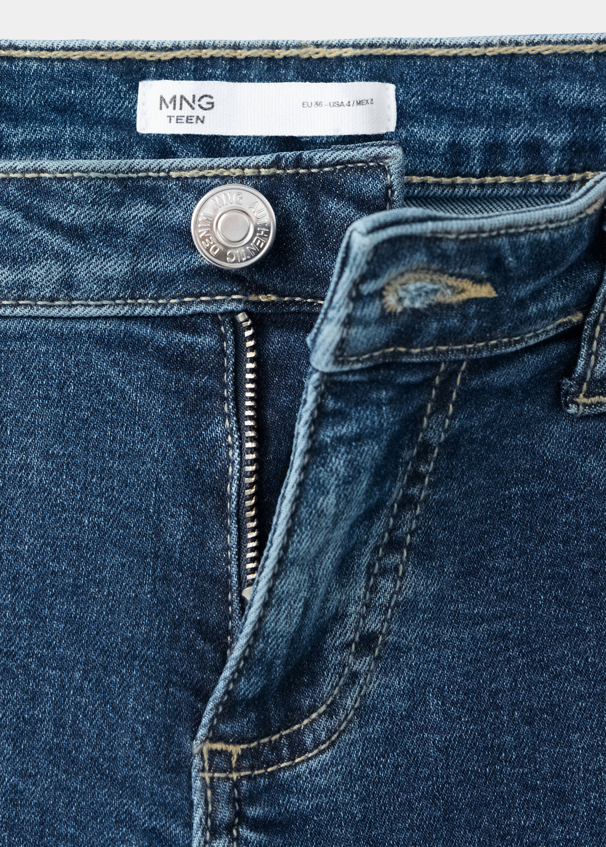 Wide-leg jeans with decorative stitching - Details of the article 8